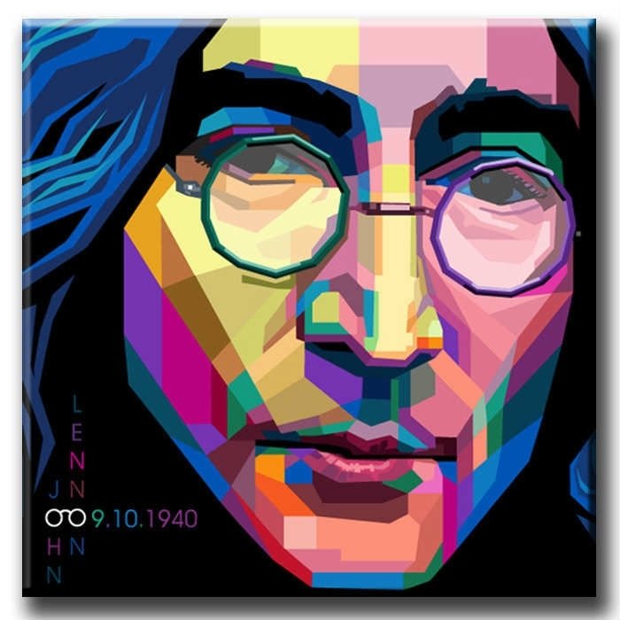 45x45cm KANVAS TABLO 28 JOHN LENNON BLUE ART