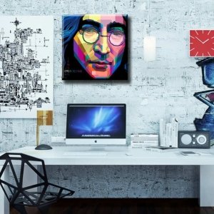 45x45cm KANVAS TABLO 28 JOHN LENNON BLUE ART