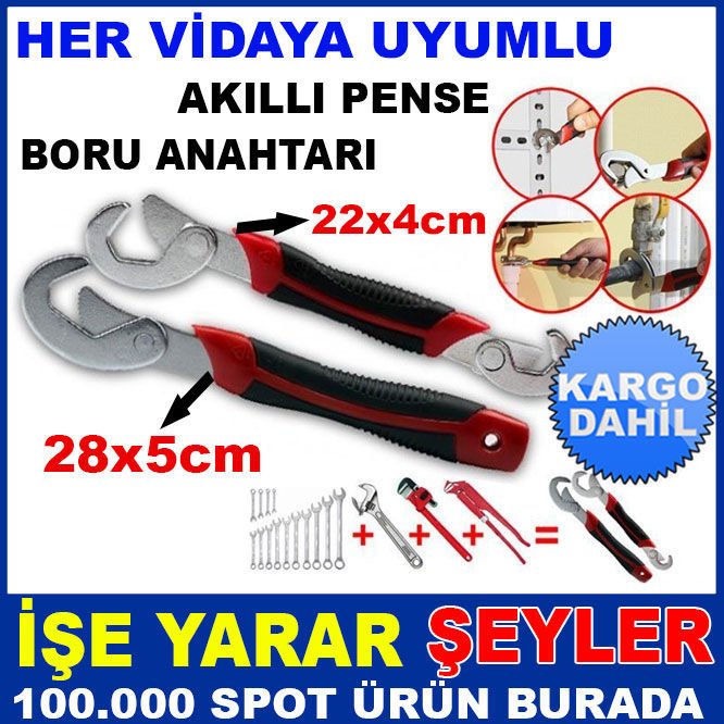 HER VİDAYA UYUMLU ÇOK AMAÇLI BORU ANAHTARI KD
