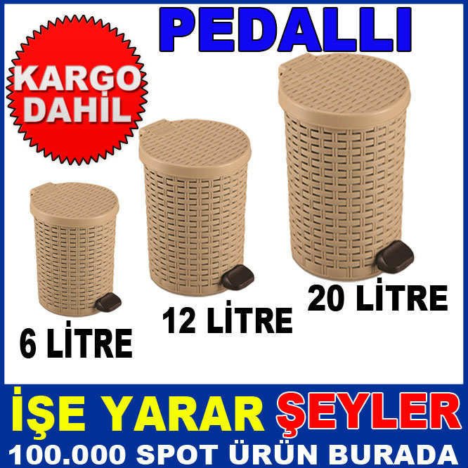 RADDAN 3LÜ SET DEKORATİF PEDALLI ÇÖP KOVA SETİkd