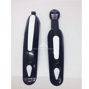 Ön ve Arka Bisiklet Çamurluğu 32cm Arka 37cm Ön Plastik Bisiklet Çamurluk Siyah Beyaz