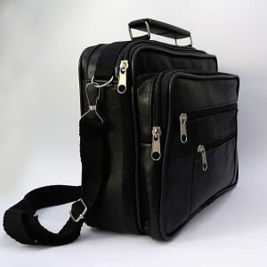 Hakiki Deri Omuz Askılı 5 Cepli Büyük Boy Erkek El Çantası 24x21