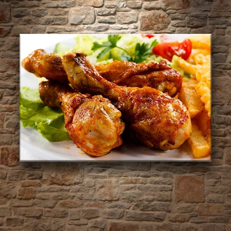 TAVUK BAGETLER 7 değişen ölçü ORİJİNAL KANVAS TABLO