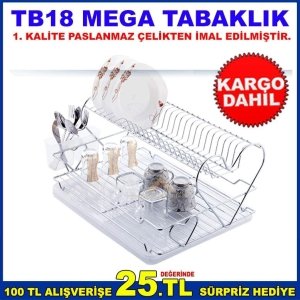 TB18 MEGA TABAKLIK KUTULU 1. SINIF PASLANMAZ ÇELİK
