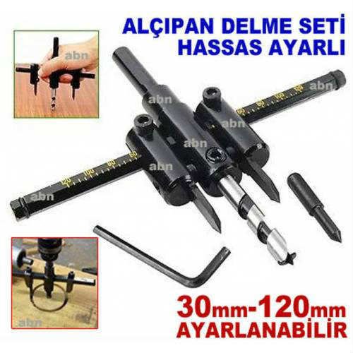 30-120mm ARASI AYARLI ALÇIPAN DELME PANÇ SETİ HER MATKAPA TAKILAN HASSAS ÖLÇÜ AYARLI DELİK KESİCİ -2