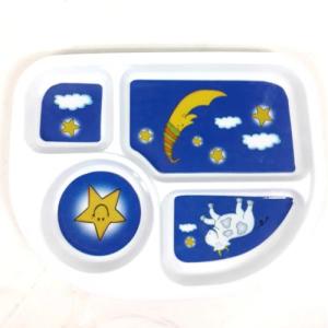 4 Bölmeli Bebek Tabak Kaşık Seti Mama Tabağı Seti  27x21x4 cm 