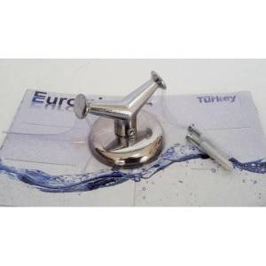 Paslanmaz Çelik 2 Kancalı Duvar Bornoz Askısı