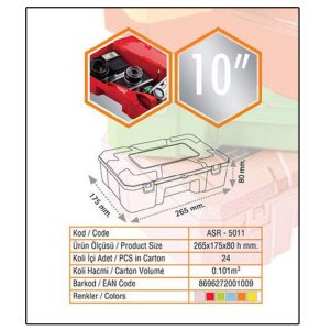 Kaliteli ve Dayanıklı Ergonomik Tasarıma Sahip Çok Amaçlı Kutu 27x18xh:8
