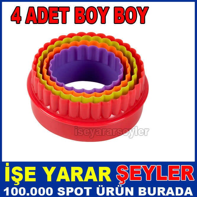 4lü SET VOLOVAN YUVARLAK KEK ve KURABİYE KALIBI