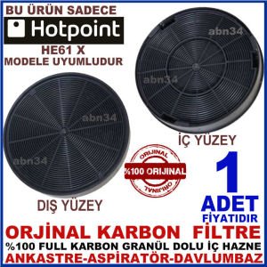 HOTPOİNT ANKASTRE DAVLUMBAZ FİLTRESİ HE91 W MODEL DAVLUMBAZ İÇİN GRANÜL KARBONLU FİLTRE