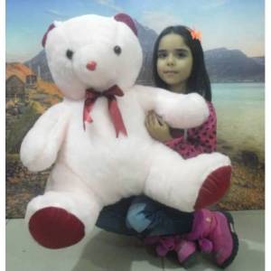 Beyaz Renk Peluş Ayı Büyük Boy Peluş Ayıcık En Güzel Hediye Peluş Ayı Tam Boy80cm,Oturur Boy60cm