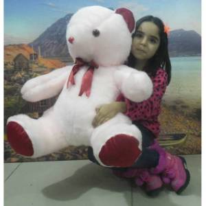 Beyaz Renk Peluş Ayı Büyük Boy Peluş Ayıcık En Güzel Hediye Peluş Ayı Tam Boy80cm,Oturur Boy60cm