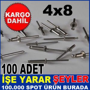 4x8 ÇELİK POP PERÇİN 100 ADET FİYATI -2