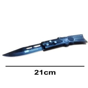 Tüfek Desenli Çakı Av Bıçak Açıkken 21cm Uzunluğunda Emniyet Kilitli Şık Tasarım Çelik Bıçak