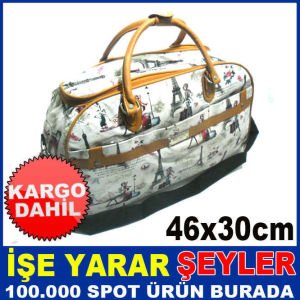 EYFEL KULESİ BAYAN ÇANTASI SEYAHAT EL VALİZİ KD