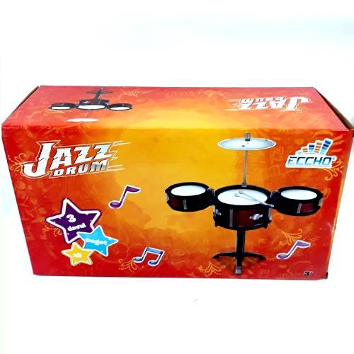 Oyuncak Bateri Batery  Seti 3 Davul Çan 2 sopa Seti