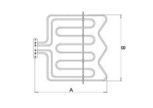 1500+2000W Fırın Rezistansı K002 Ø6.5mm Ci-Ni 36x34cm Kaliteli Orjinal Paslanmaz Türk Malı Resistanz
