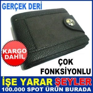 DÜZ DESEN ÇOK FONKSİYONLU DERİ ERKEK CÜZDANI KD