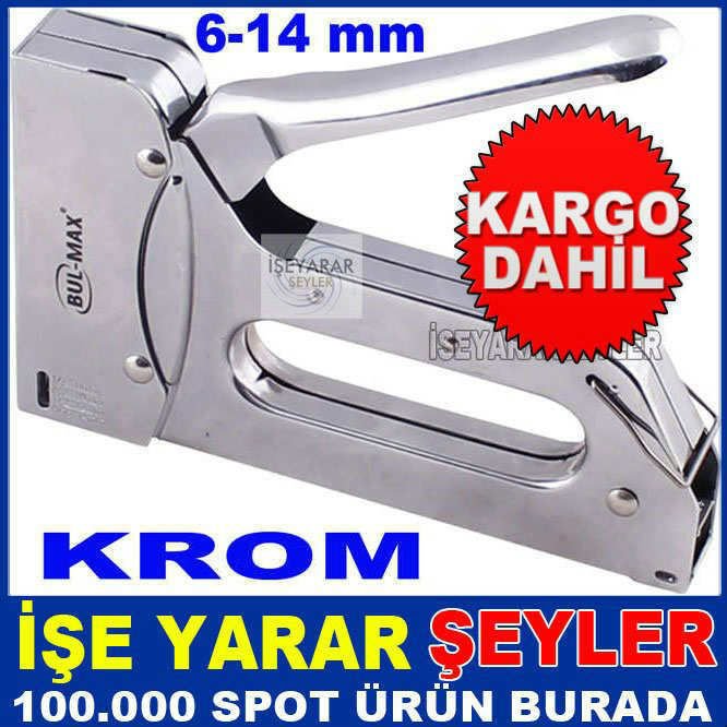 Mobilyacı Döşemeci El Zımba Tabancası 100 adet 8mm Tel Hediyeli 4-14mm Krom Zımba Tabancası Bmx1402