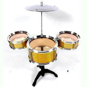 Oyuncak Bateri Batery  Seti 3 Davul Çan 2 sopa Seti eğitici oyuncak