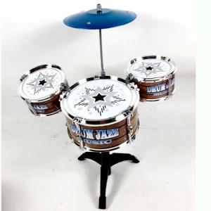 Oyuncak Bateri Batery  Seti 3 Davul Çan 2 sopa Tabure Seti eğitici oyuncak