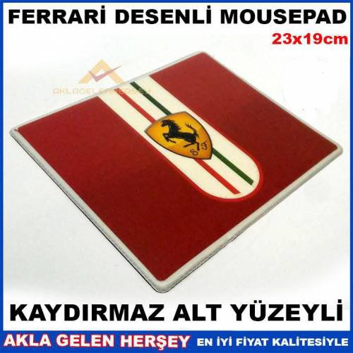 Kaymaz Alt Yüzeyli Ferrari Desenli Mouse Pad No7