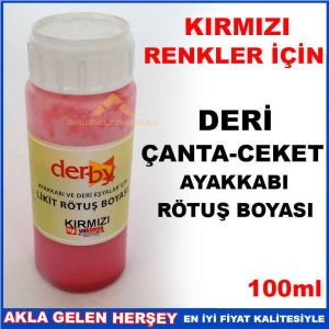 KIRMIZI DERİ ÇANTA CEKET AYAKKABI RÖTUŞ BOYASI