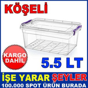 5.5 LİTRE 3 NOLU KÖŞELİ KİLİTLİ SAKLAMA KABI -2