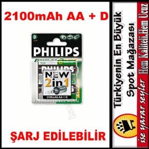 PHİLİPS AA+D PİL ve PİL  BOYUT DEĞİŞTİRİCİ