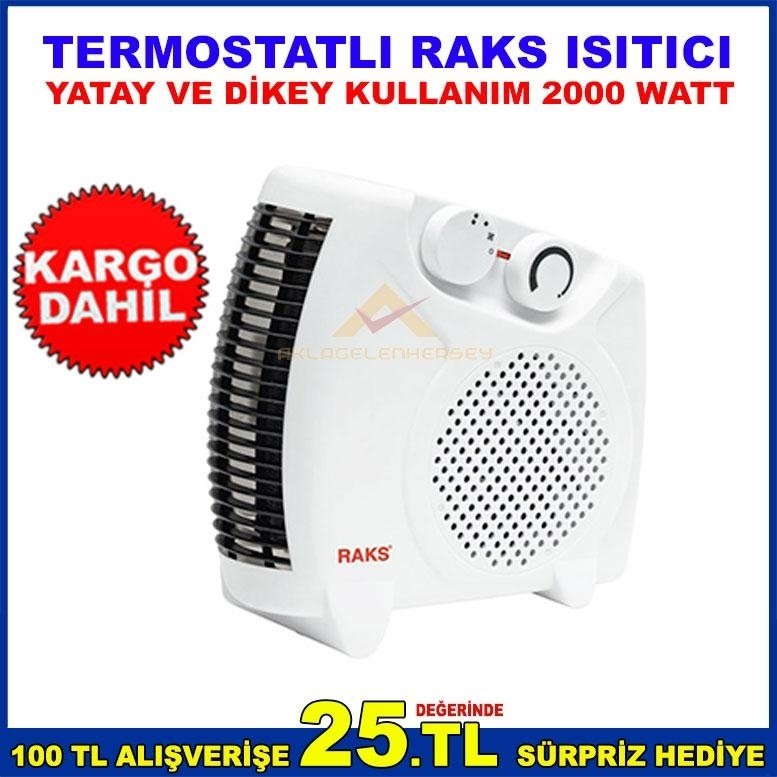 TERMOSTATLI 2000 WATT 2 AYRI GÜÇTE ISITMASIYLA RAKS ISITICI