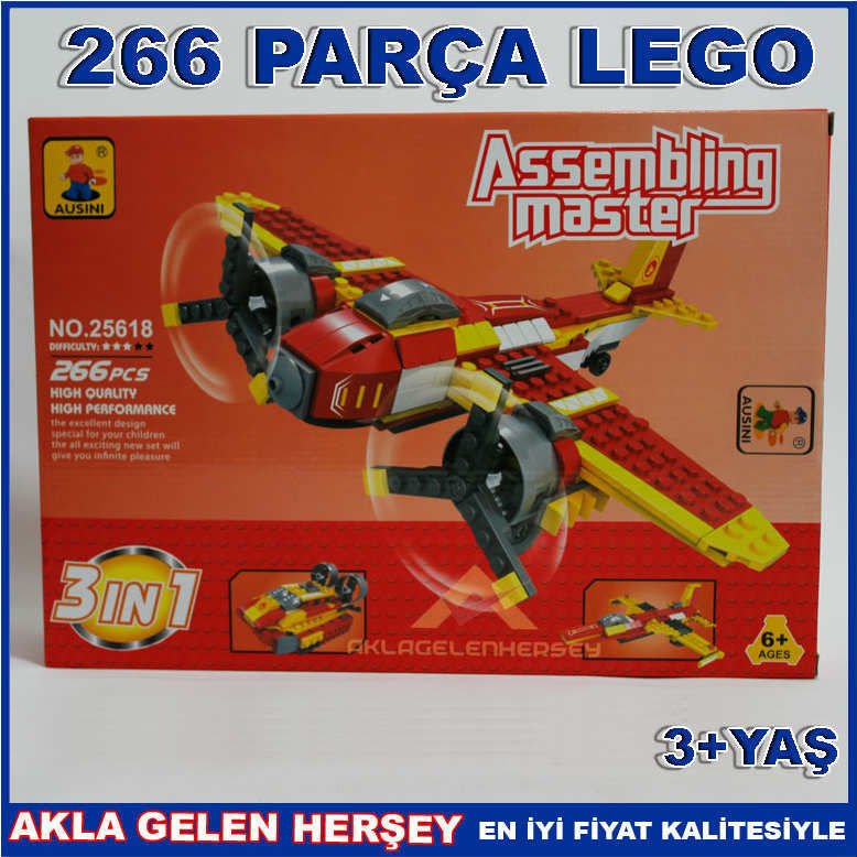 266 PARÇA LEGO MAKET ASKERİ HAVA ARACI SETİ