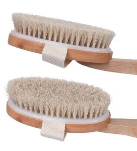 Doğal At Kılı Masaj Özellikli Ahşap Çıkabilen Saplı Banyo Fırçası