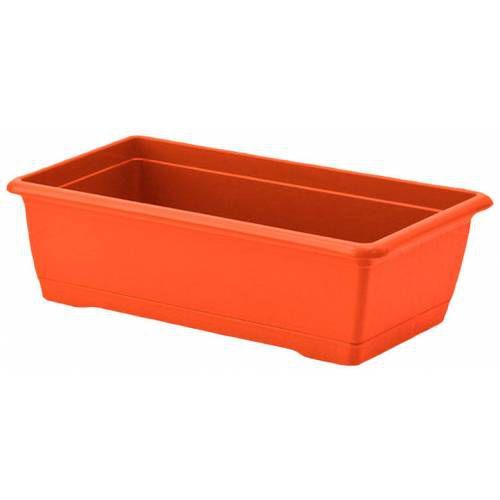 1.KALİTE PLASTİKTEN ÜRETİM 40cm DİKDÖRTGEN RENKLİ PLASTİK BALKON SAKSISI RENGARENK ÇİÇEK SAKSILARI turuncu