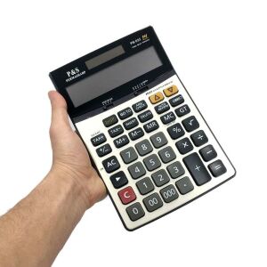 150 İşlemli Fonksiyonel 14 Haneli Hafızalı Hesap Makinesi Büyük Boy Güneş Enerjili Permasharp PS-032