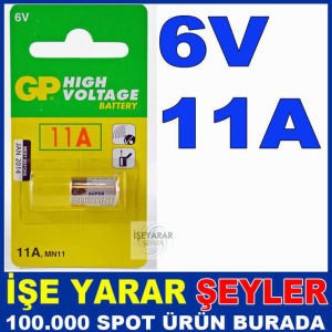 GP 11A 6V ALKALİN KUMANDA PİLİ 10xh16mm