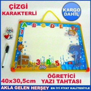 DENİZALTI ÇİZGİ KARAKTERLİ ÖĞRETİCİ YAZI TAHTASI