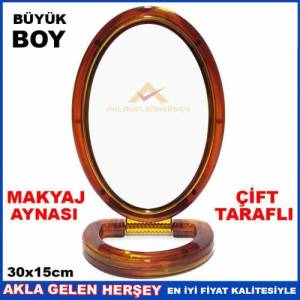 Oval Model Çift Taraflı Büyüteçli Makyaj Aynası