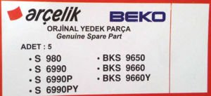 5 ADET ARÇELİK BKS9650 SENTETİK ELYAF TOZTORBASI