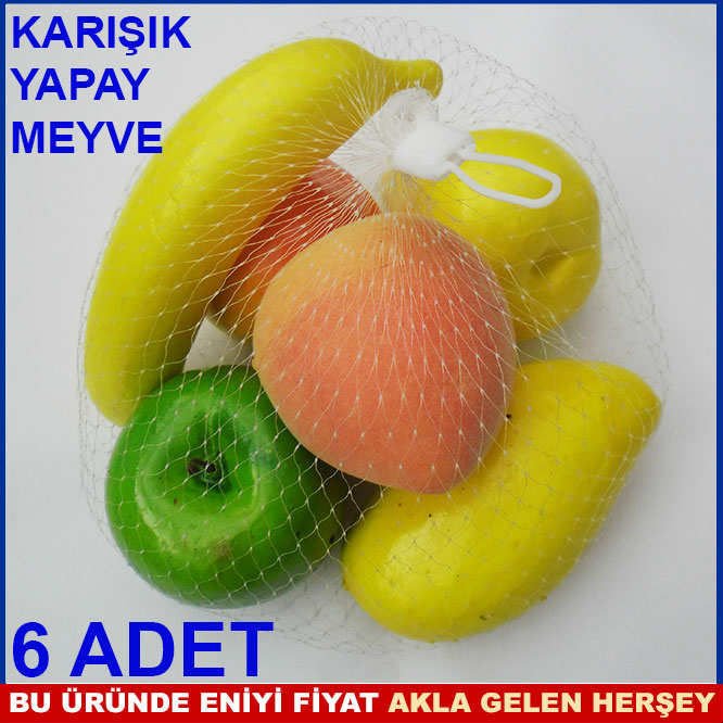 6 ADET GERÇEĞİNDEN FARKSIZ YAPAY DEKOR MEYVELERİ