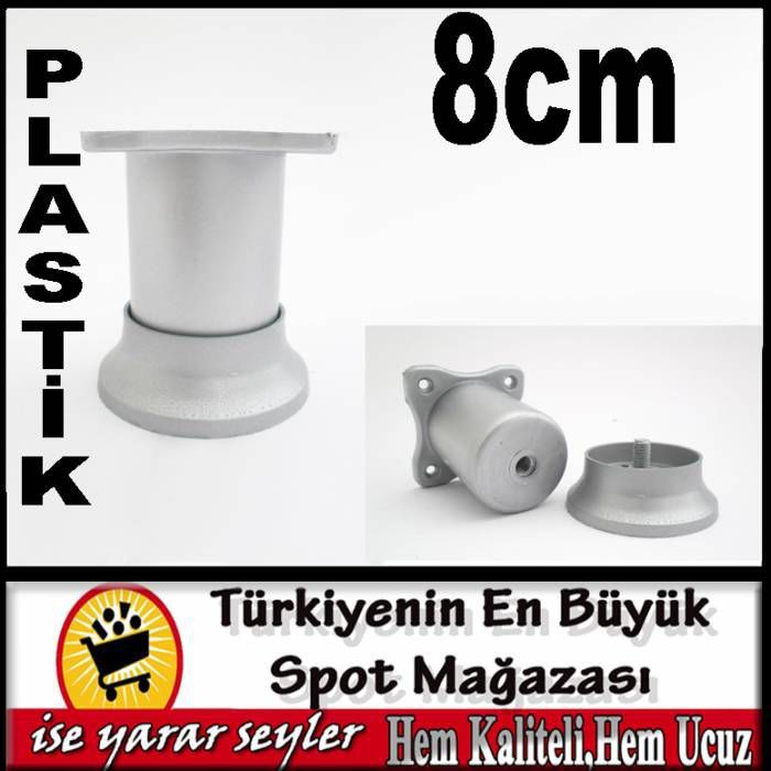 8cm ÇOK AMAÇLI KALIN,PLASTİK MOBİLYA AYAĞI