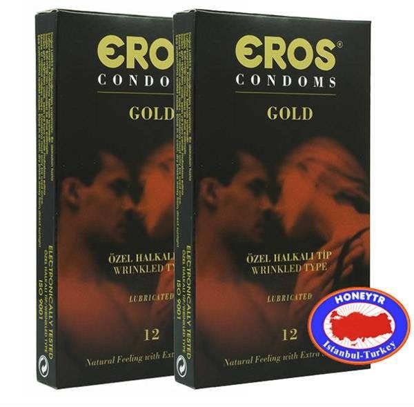 EROS GOLD KONDOM HALKALI TİP 12li PREZERVATİF KD