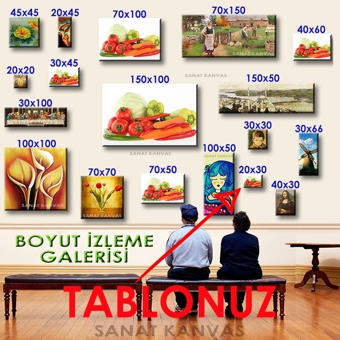 TAPTAZE SEBZELER 7 değişen ölçü ORİJİNAL KANVAS TABLO