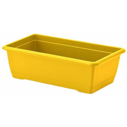 1.KALİTE PLASTİKTEN ÜRETİM 40cm DİKDÖRTGEN RENKLİ PLASTİK BALKON SAKSISI RENGARENK ÇİÇEK SAKSILARI sarı