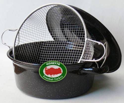 2 LT KAPAKLI EMAYE KIZARTMA TENCERESİ