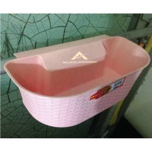 34x17cm Boyutunda 11cm Yüksekliğinde Oldukça Kullanışlı Çok Amaçlı Hasır Askılı Çöp Kovası