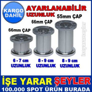 90x55mm AYARLANABİLİR UZUNLUKTA MOBİLYA AYAĞI KD