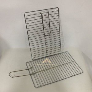 Katlanır Laptop Izgara Paslanmaz Krom Ayaklı ve Galvanis Kaplama Saclı Mangal Keyfi 46x27cm