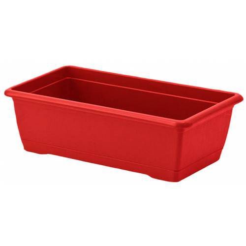 1.KALİTE PLASTİKTEN ÜRETİM 40cm DİKDÖRTGEN RENKLİ PLASTİK BALKON SAKSISI RENGARENK ÇİÇEK SAKSILARI kırmızı
