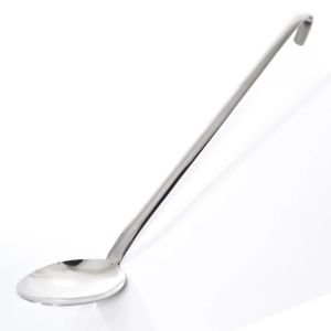 Büyük Boy Servis Aşçı Kaşığı 304 Kalite 18/10 Çelik Kaşık No:1 35cm Kıvrık Askılı Ömür boyu Garanti