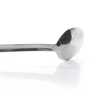 Büyük Boy Servis Aşçı Kaşığı 304 Kalite 18/10 Çelik Kaşık No:1 35cm Kıvrık Askılı Ömür boyu Garanti